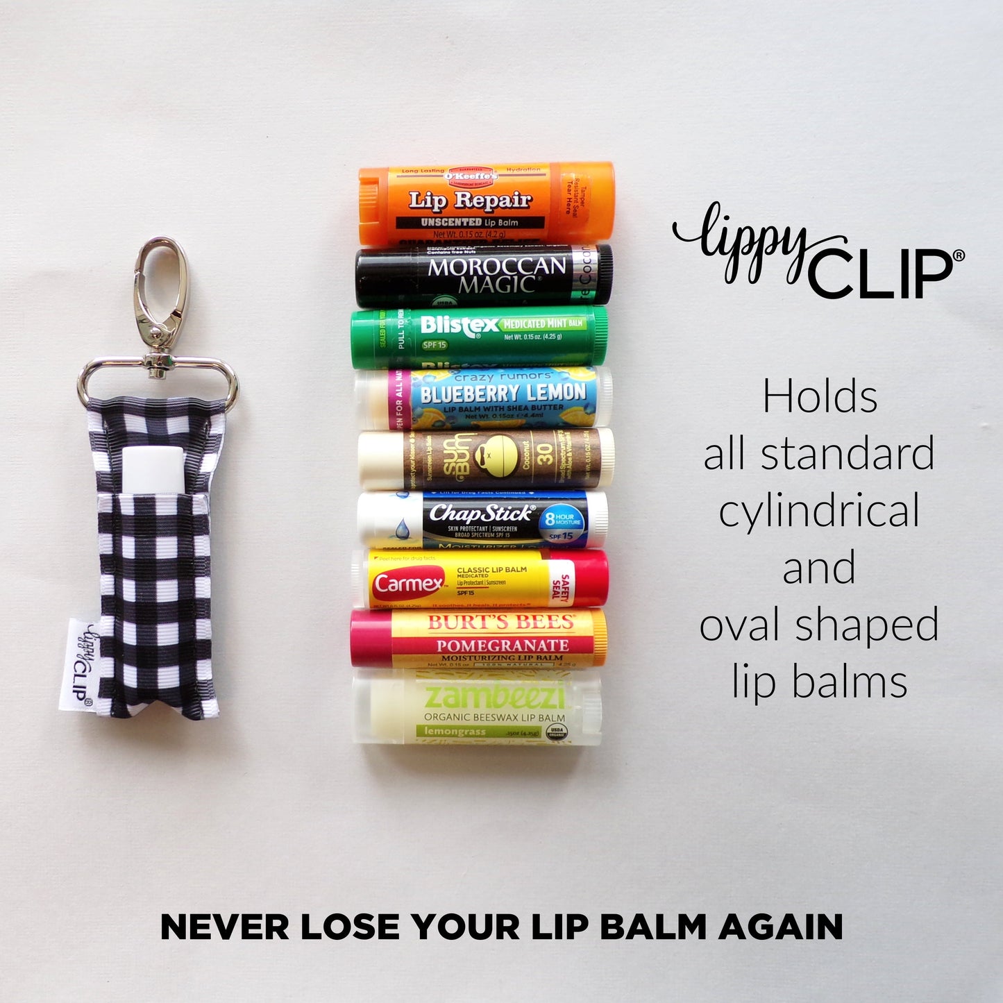 Blue Hydrangea LippyClip® Lip Balm Holder