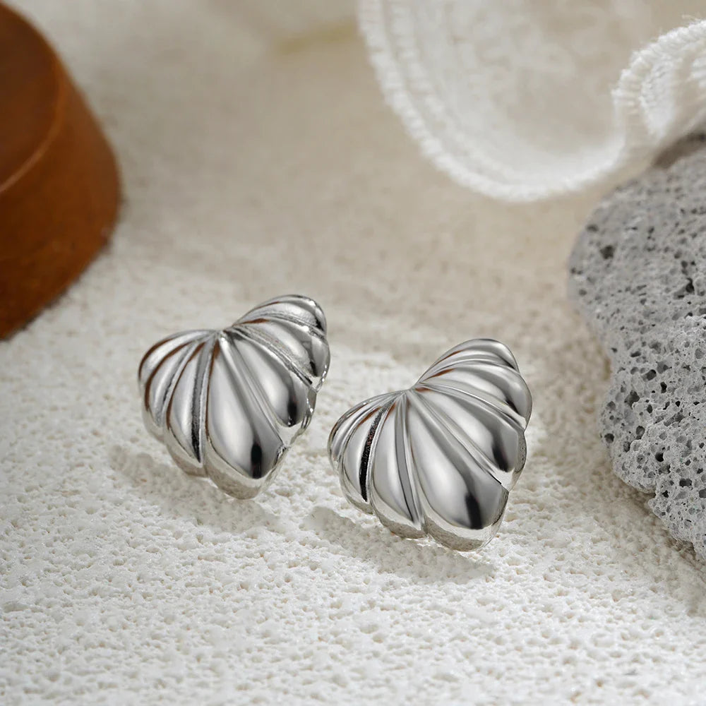 Three-Layer Textured Knot Earrings for Women