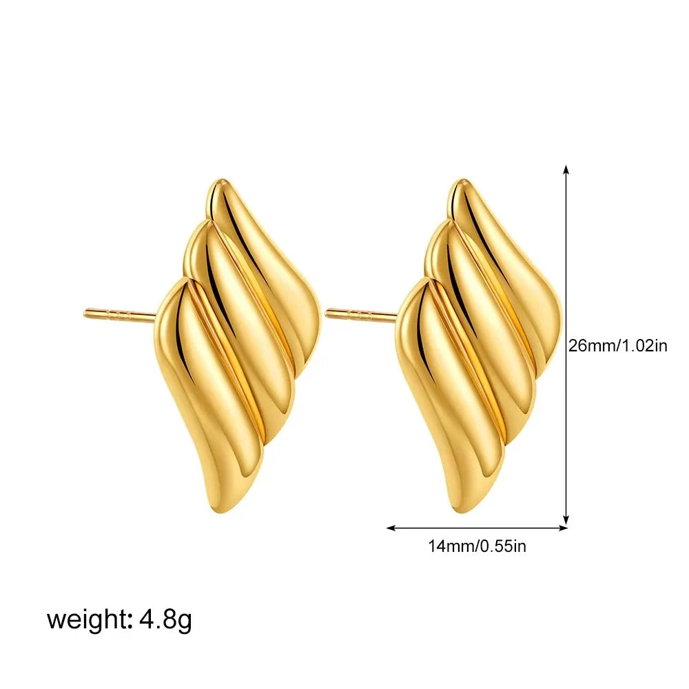 Three-Layer Textured Knot Earrings for Women