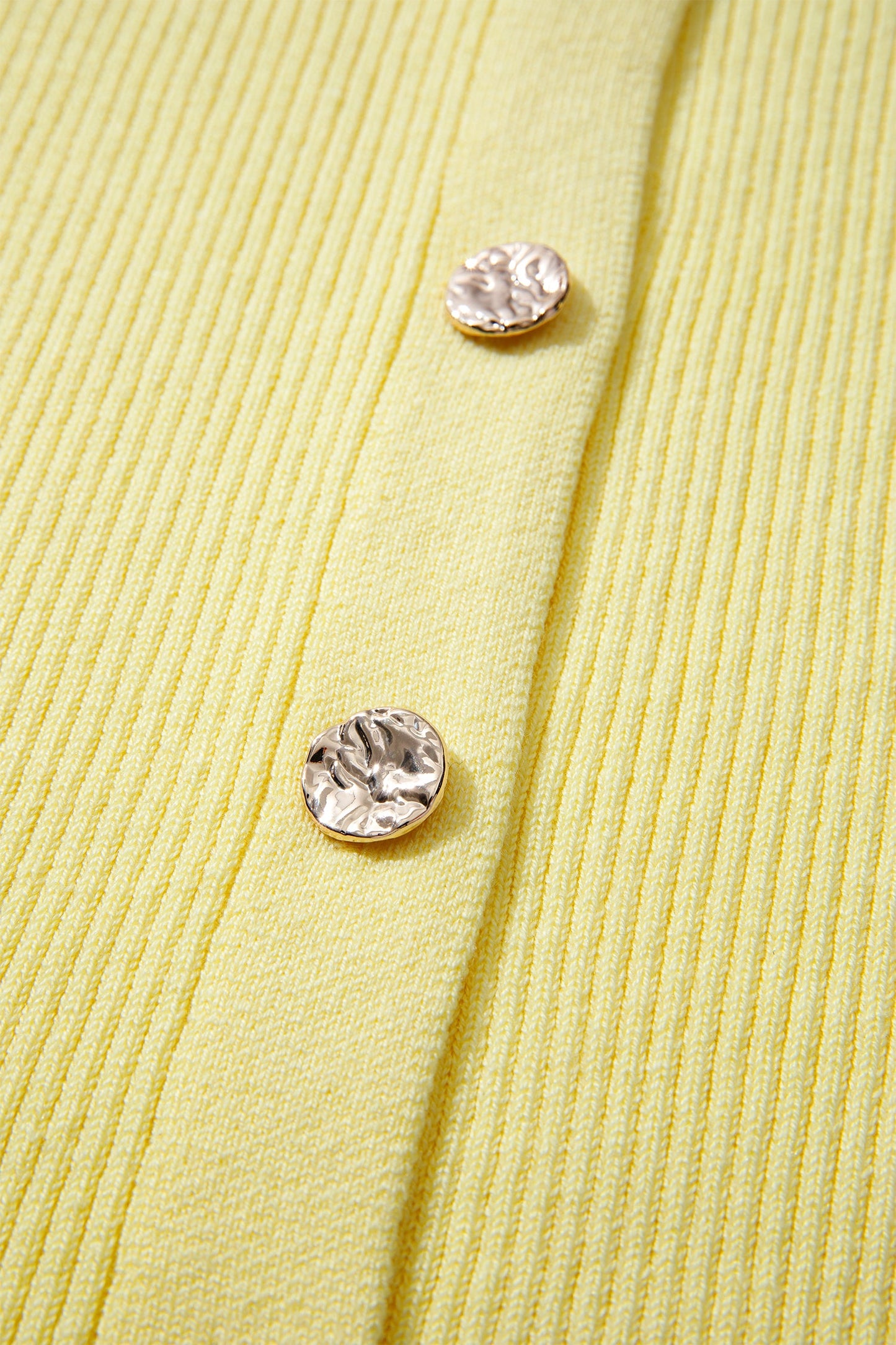 Solid Ribbed Frilled Short Sleeve Sweater Cardigan