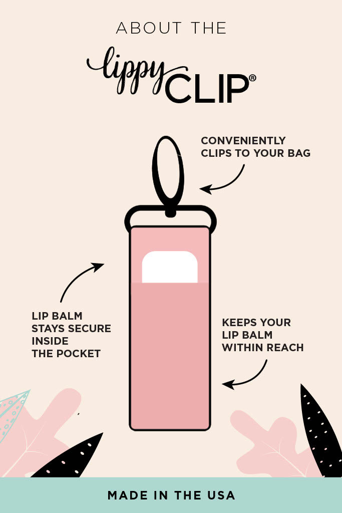 Light Blue and White Gingham LippyClip® Lip Balm Holder